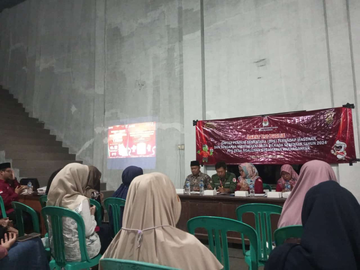 Rapat uji publik daftar pemilih sementara