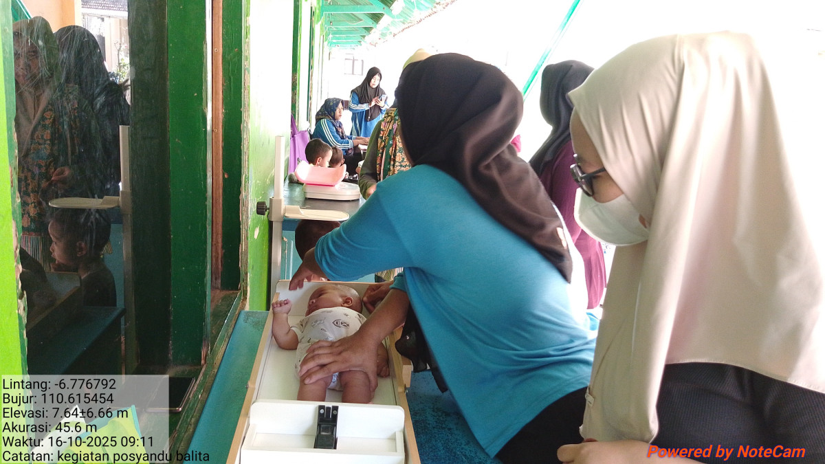 Pengukuran balita di posyandu