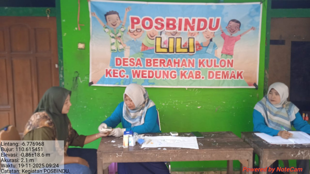 Kegiatan posbindu lili