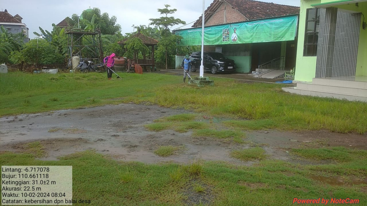 Kebersihan Lingkungan kantor Balaidesa Tedunan