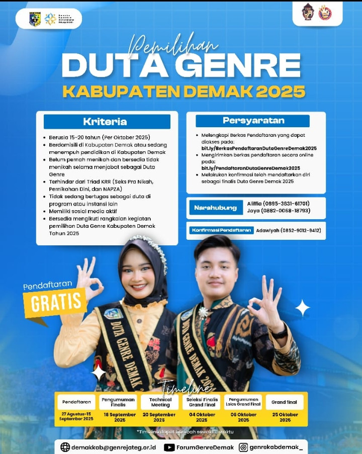 Penerimaan kader duta genre