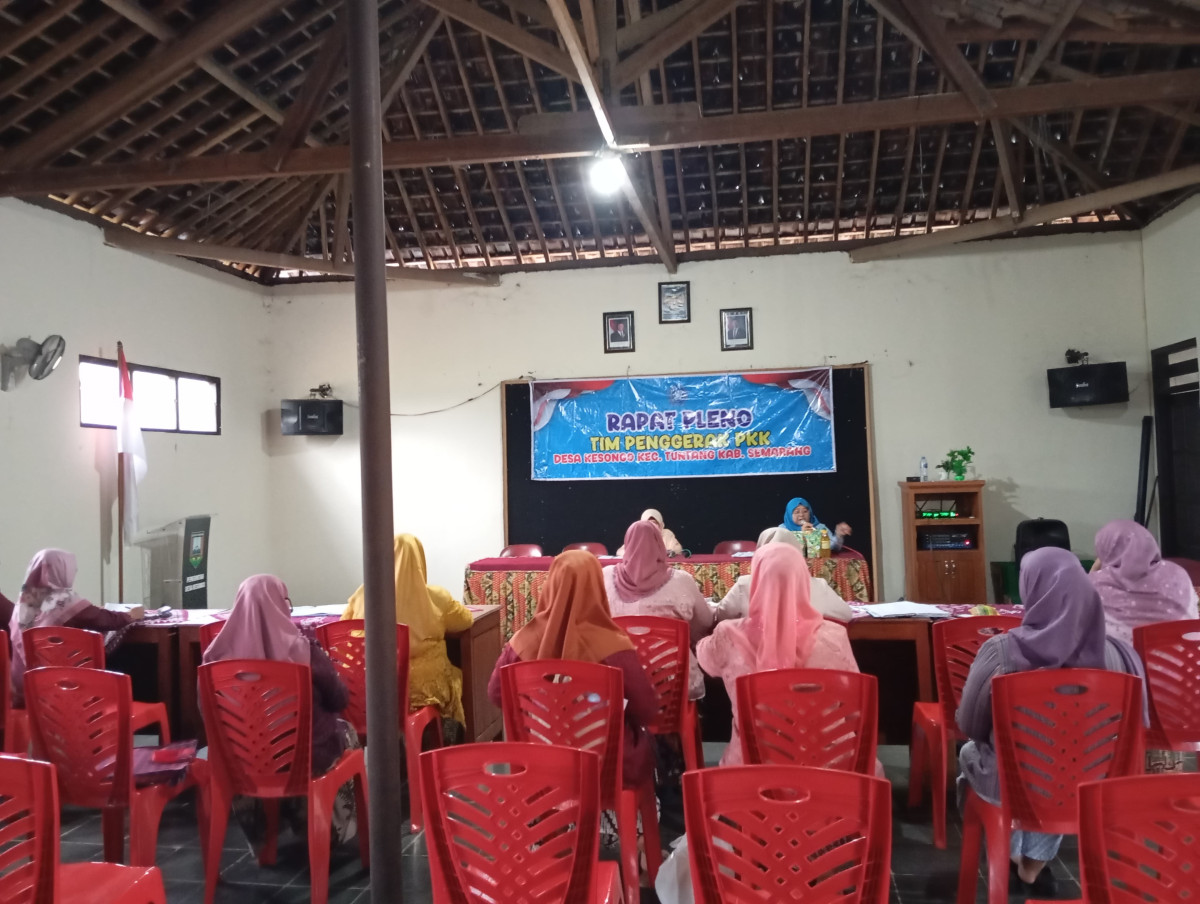 Rapat Pleno TP-PKK Desa Kesongo kecamatan Tuntang