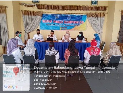 Pertemuan Kelompok Kerja kampung KB Desa Cibunar Kecamatan Balapulang