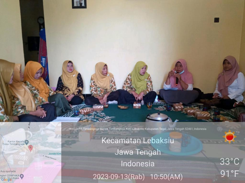 Foto Kegiatan Pertemuan Pokja Kampung KB Desa Timbangreja Bulan September Tahun 2023