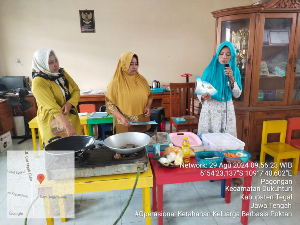 Praktek membuat brownis tempe