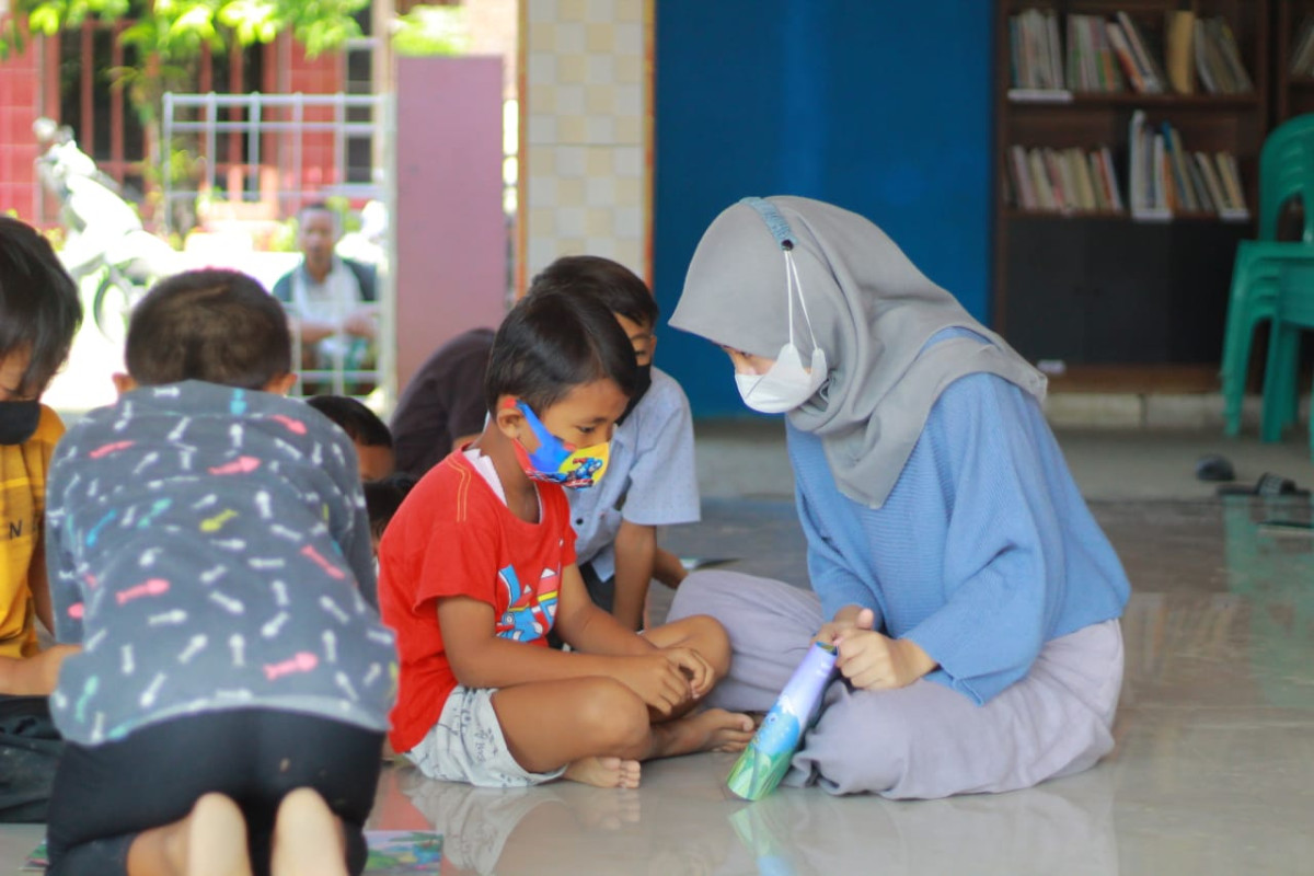 Kegiatan Perpustakaan Lintang Pustaka Dusun Limbangan Desa Buara