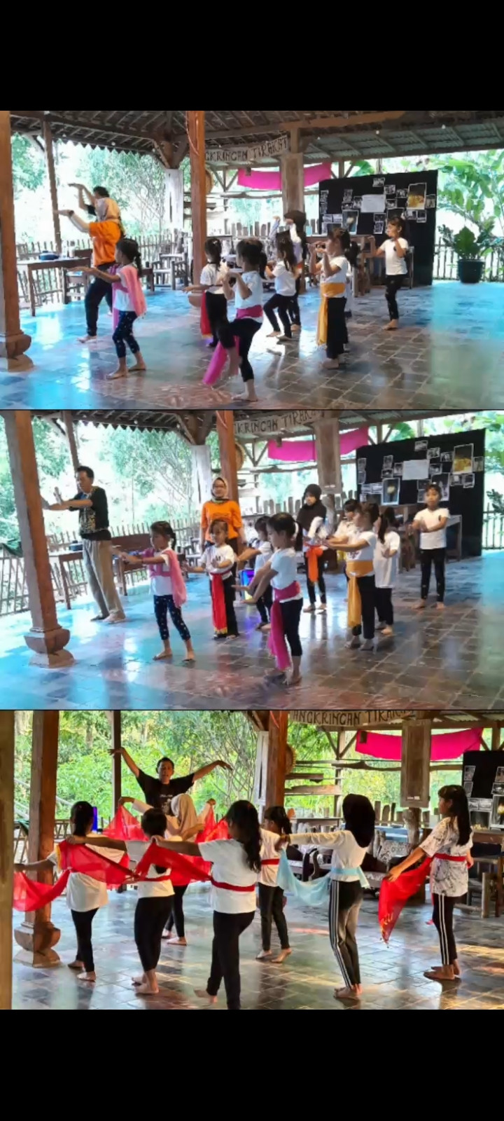 Latihan  nari anak "