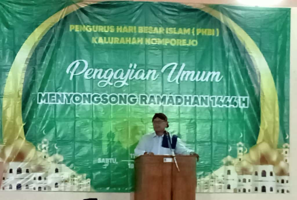 Pengajian Menyongsong Ramadhan 1444 H oleh PHBI Nomporejo