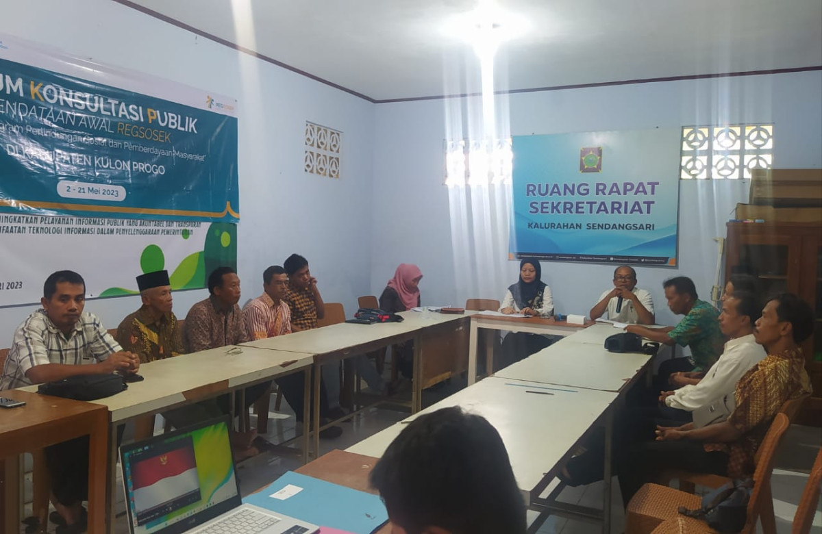 Forum Konsultasi Publik Pendataan Awal Regsosek Tahun 2023 Kalurahan Sendangsari Kapanewon Pengasih