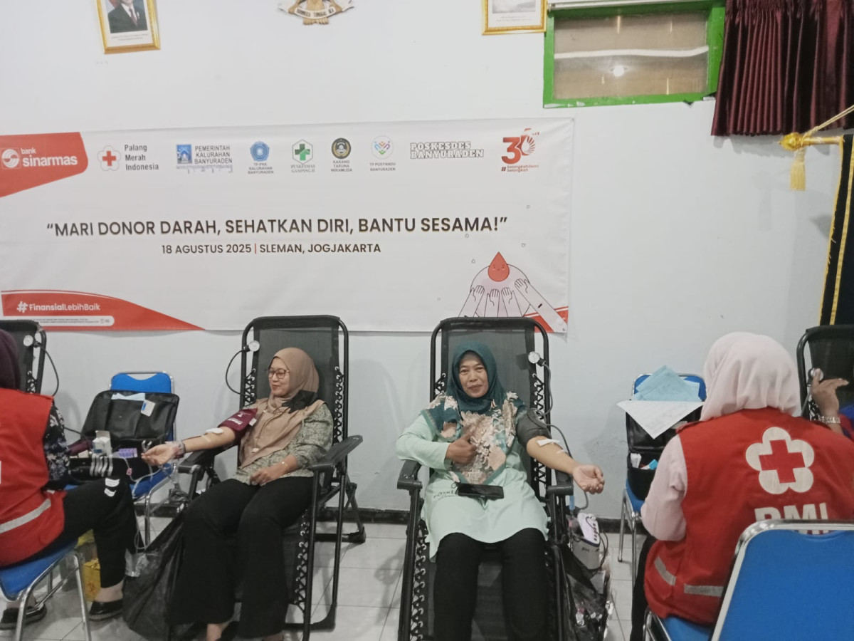 Pengambilan darah peserta donor