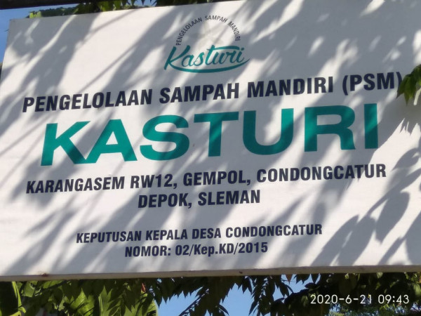 Seksi Lingkungan, Bank Sampah di padukuhan Gempol