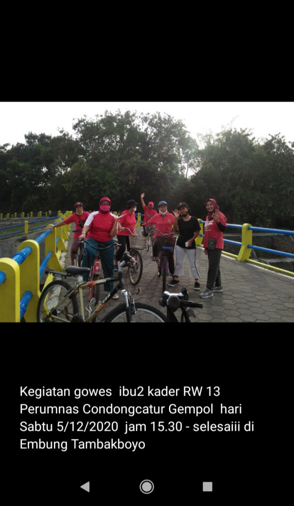 Kegiatan gowes ibu2 kader padukuhan gempol