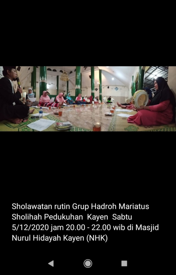 Sholawatan rutin group hadroh mariatus sholihah