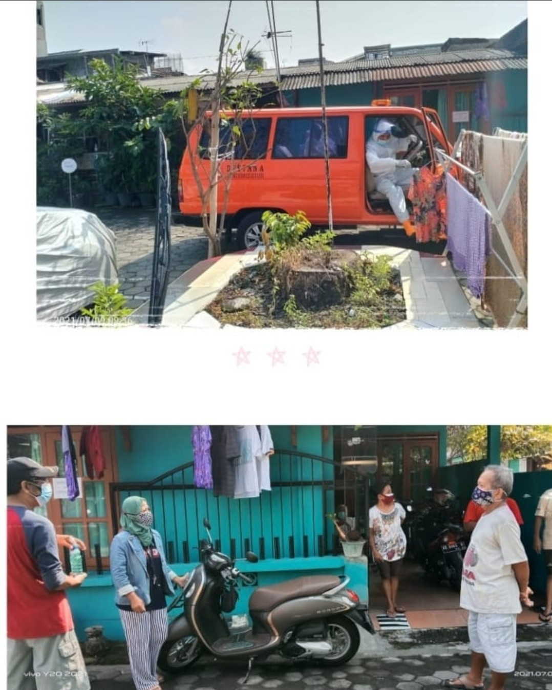 Destana Kalurahan Condongcatur melaksanakan tugas mengantar pasien terpapar Covid RW 13 Padukuhan Gempol