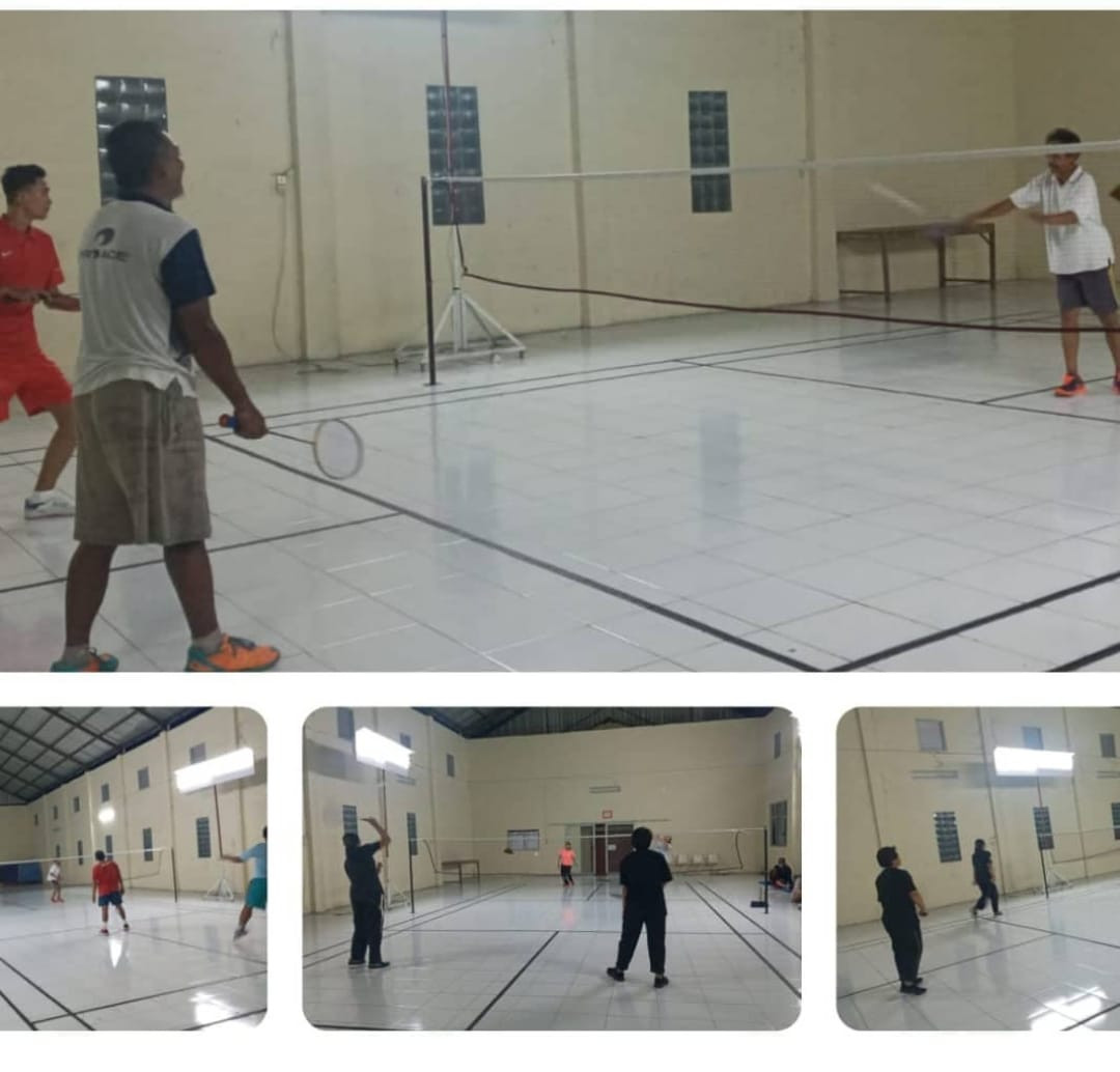 Kegiatan Rutin.  Latihan Badminton Tegalturi, RW12 Karangasem Gempol