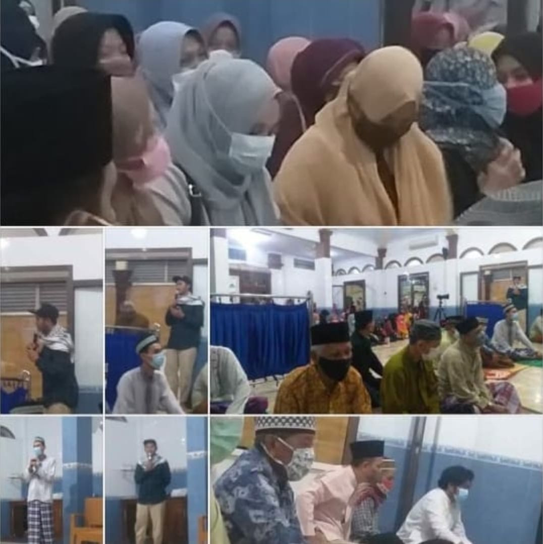 Kegiatan pengajian dan dilanjutkan pasar gratis di masjid Roudhotul Jannah (Jum'at Berkah) di Rw 56 Padukuhan Gandok