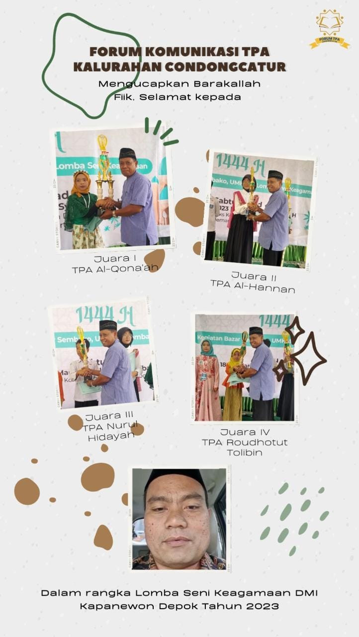 Forum TPA Kalurahan Condongcatur mengikuti Lomba Seni Keagamaan dlm kegiatan Songsong Ramadhan oleh DMI Kapanewon Depok