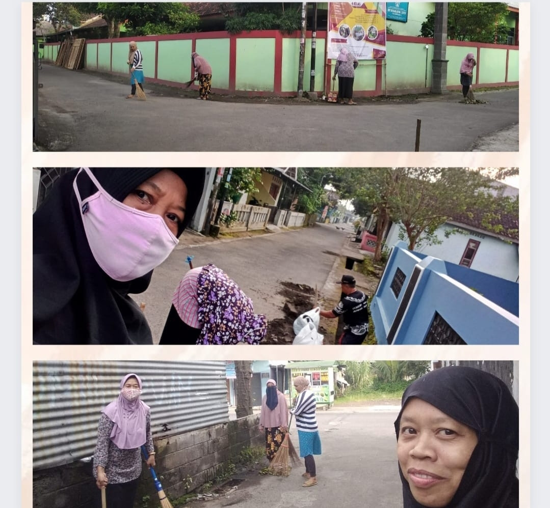 Giat Kerja Bakti Minggu Pagi, Ibu ibu RT04 RW12 Karangasem Gempol