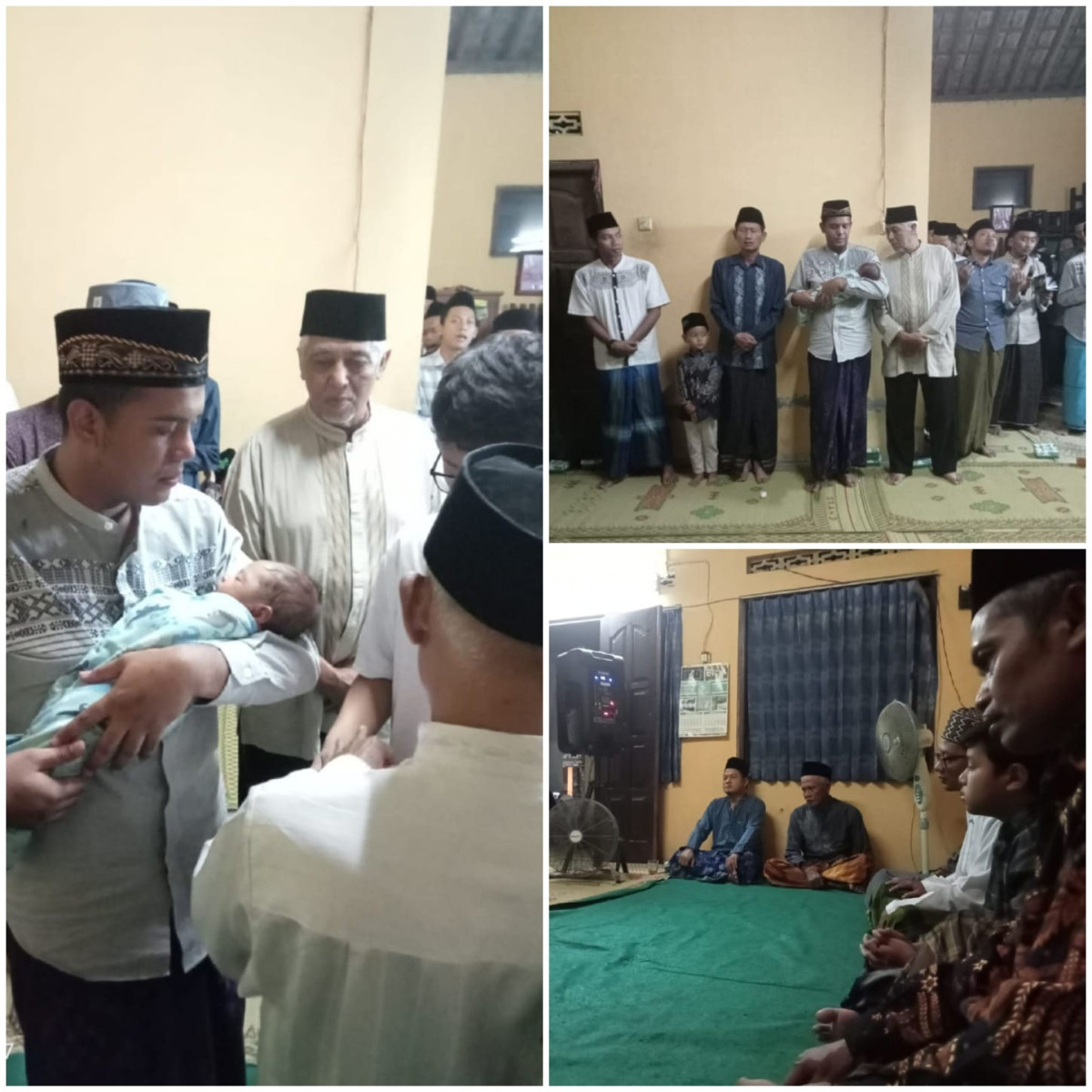 hari senin 5 juni 23 kel p zulfikar mengadakan awiqohan ,membaca sholawat barjanji dan cukur rambut bayi atas nama Irhan