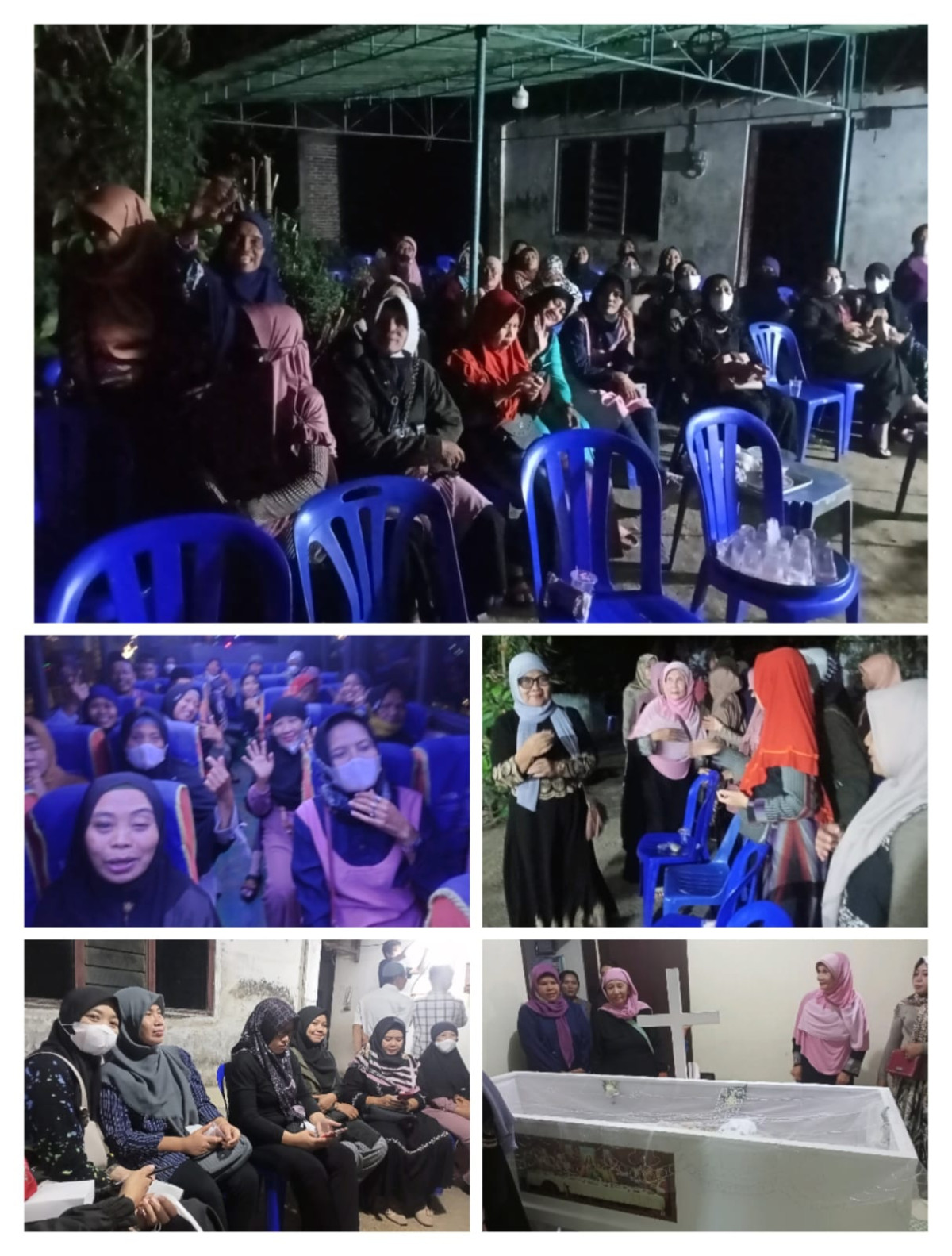 beberapa pengurus kampung RW 27 Dabag mengadakan Takziah atas meninggalnya Ibu Wiwin Nuraini (Ibu dari Bp Agung Putra warga RT 03 Dabag)