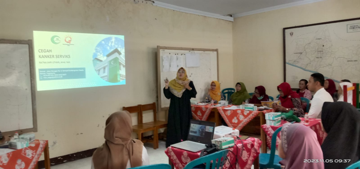 PERTEMUAN IBU-IBU  dengan isian dr RS CC ,, mslh KANKER SERVIK ,, sebab & cara penanggulangan .