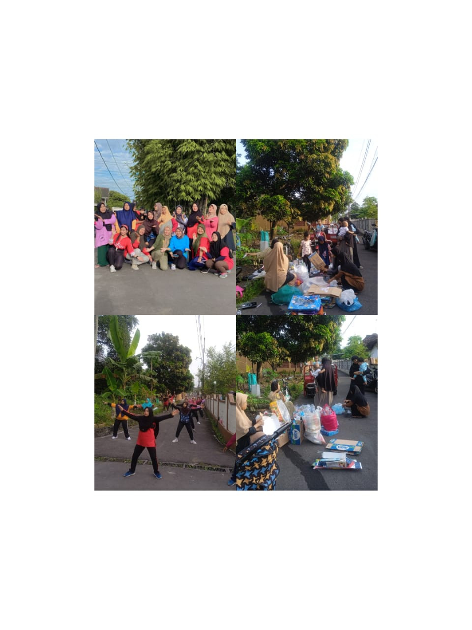 Senam dan sedekah sampah di Rt 01 Tiyasan