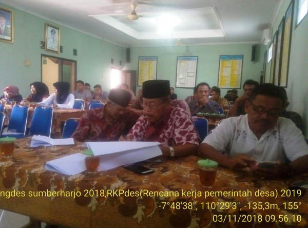 Musyawarah Rencana Pembangunan Desa Sumberharjo RKP (Rencana Kegiatan Pemerintahan Desa) Sumberharjo T.A. 2019