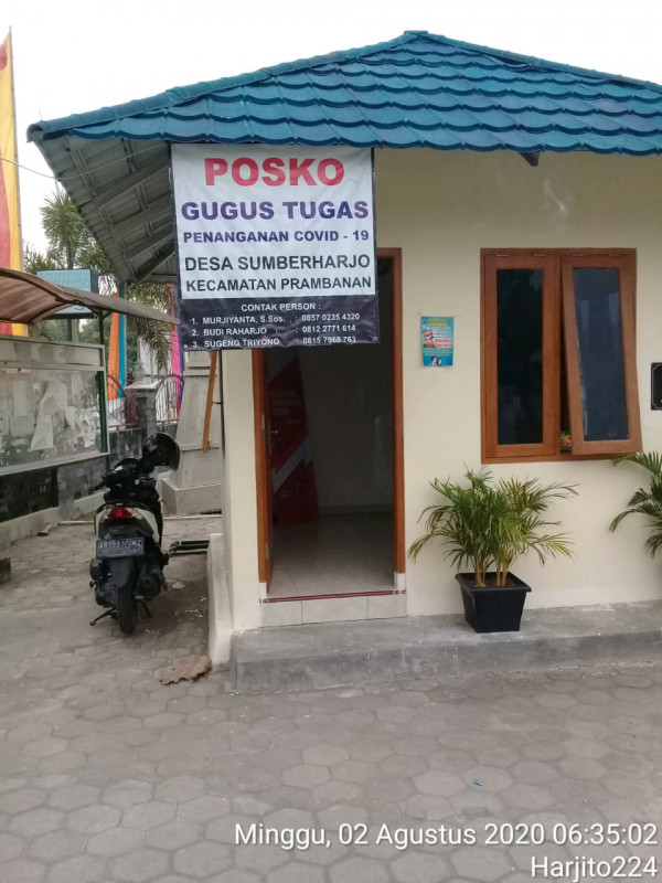 Monitor Posko Gugus Tugas Penanganan Covid-19 Desa Sumberharjo 