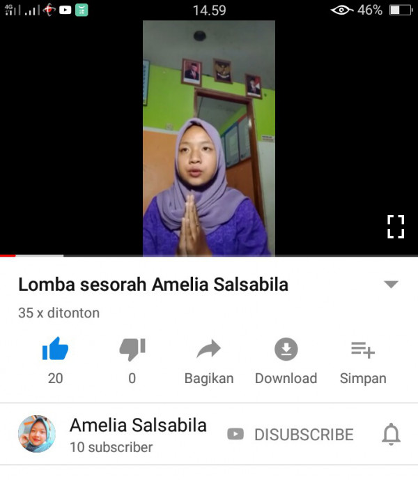 Upload Media Sosial Youtube_Lomba Sesorah Bahasa Jawa Tema Remaja_Amelia Salsabila