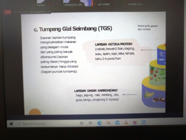 PELATIHAN TEKNIS EDUKASI GIZI REMAJA PUTERI TAHUN 2020_Hari Kedua