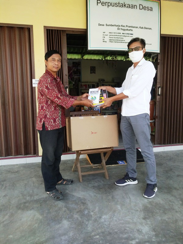 Monitor Kegiatan Perpustakaan Desa Sumberharjo_Menerima Bantuan Buku Dari PT. Kimak Prambanan Sleman