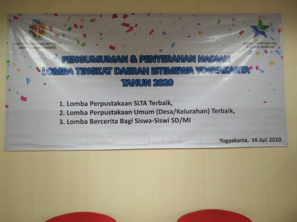 Kampung KB Sengir_Perpustakaan Desa Sumberharjo_DPAD DIY_Pengumuman dan Penyerahan Hadiah Lomba Perpustakaan Tingkat DIY 2020