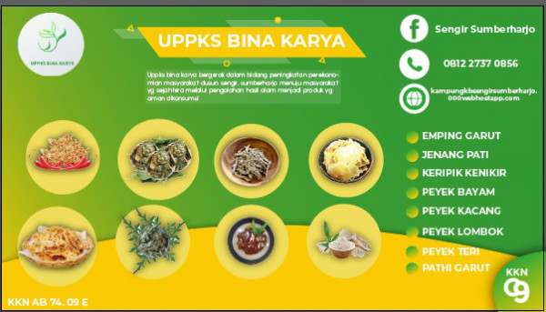Kampung KB Sengir_UPPKS Bina Karya_Pembuatan Desain Sticker Kemasan Produk