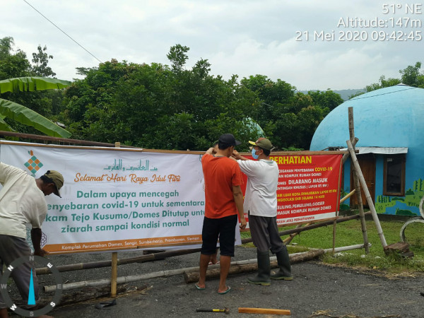 Kampung KB Sengir_Kegiatan Warga Dusun Sengir_Cegah Covid-19_Pemasangan Banner Himbauan Kepada Masyarakat