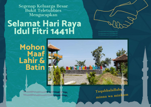Kampung KB Sengir_Wisata Bukit Teletubbies Sengir_Pembuatan Poster Selamat Idul fitri 1441 H