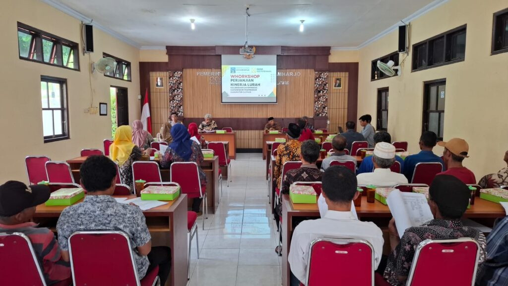 WHORKSHOP PERJANJIAN KINERJA LURAH KALURAHAN GAYAMHARJO