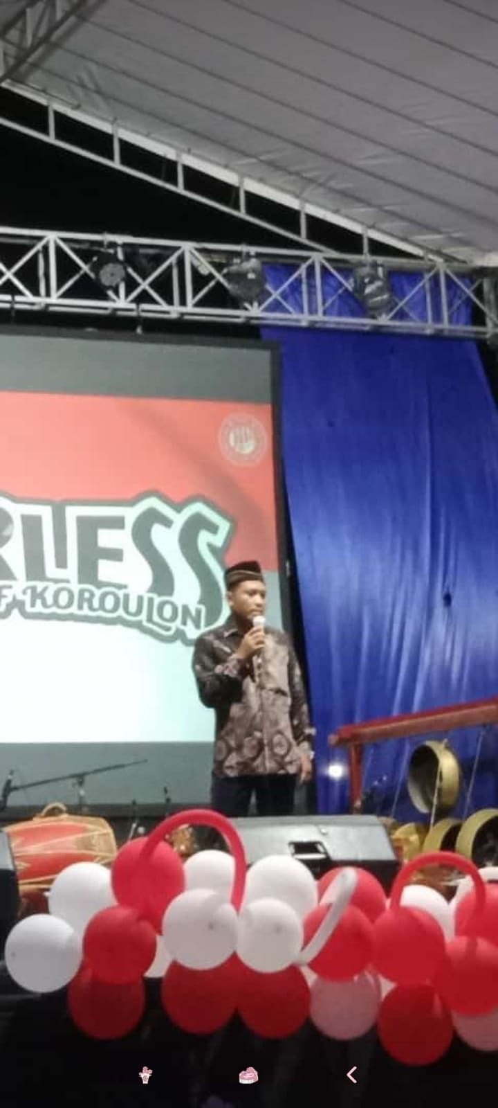 Sambutan Kepala Dusun Koroulon Kidul Dalam rangka Peringatan hari Kemerdekaan Indonesia
