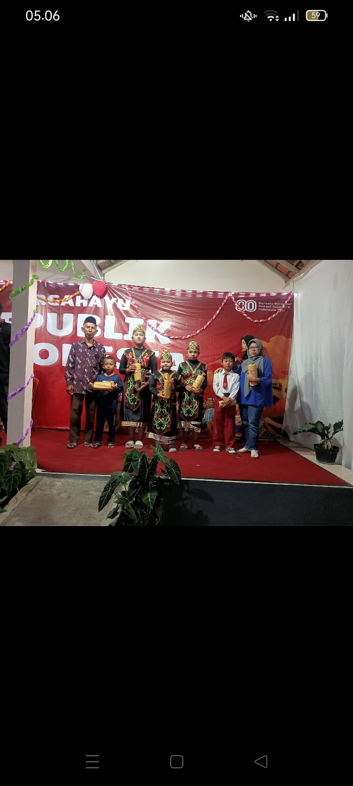 Malam tirakatan masyarakat Kragilan pondok Dawung