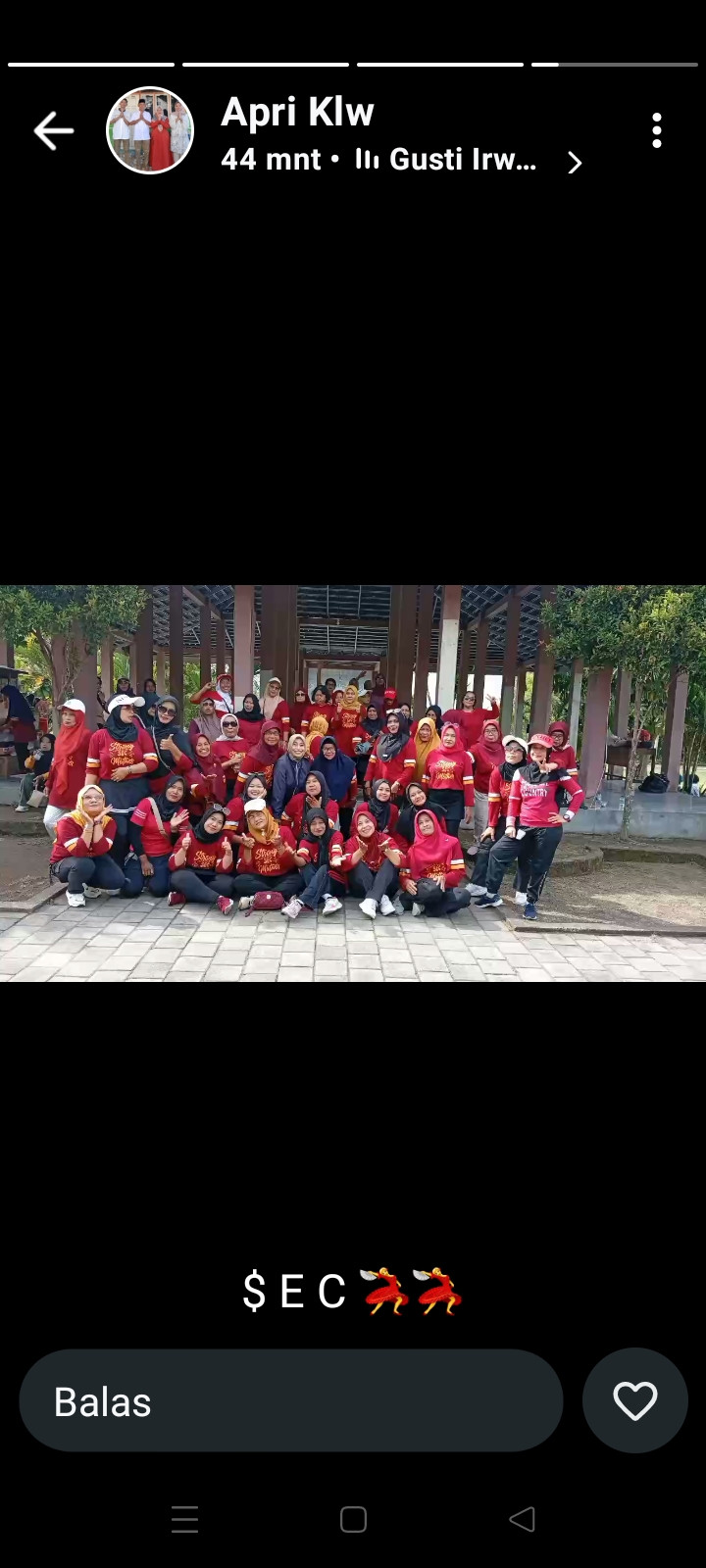 Senam di embung Kragilan