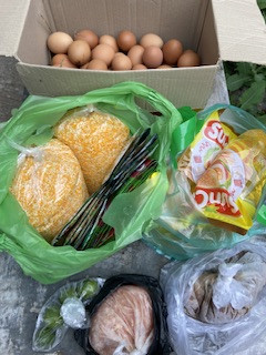 Menyuplai bahan mentah PMT lokal oleh kader Sanggrahan