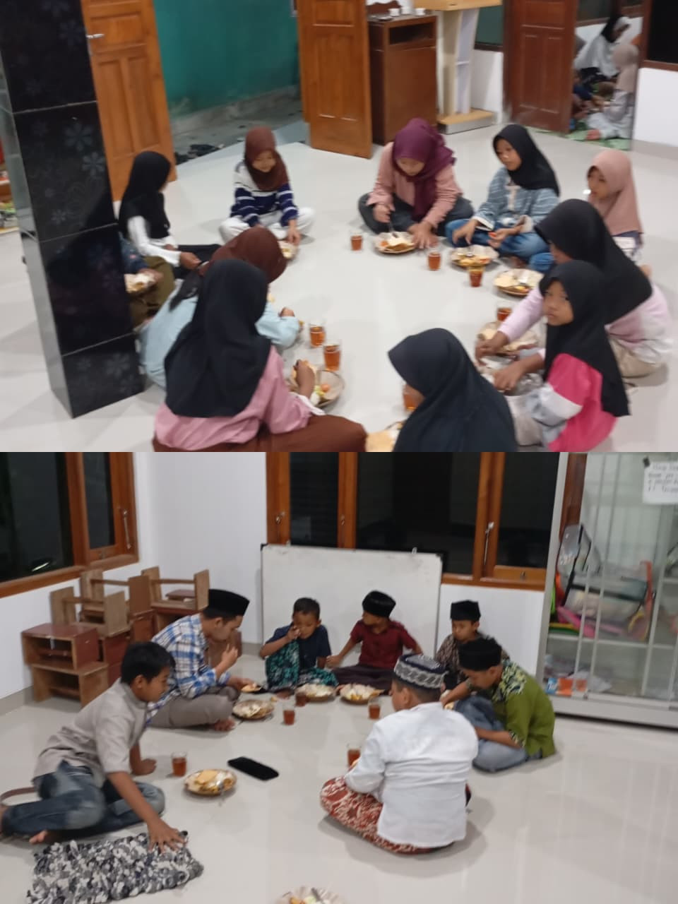 Berkah malam kemisan... Makan bersama.. Santri Baitunnur Sempu