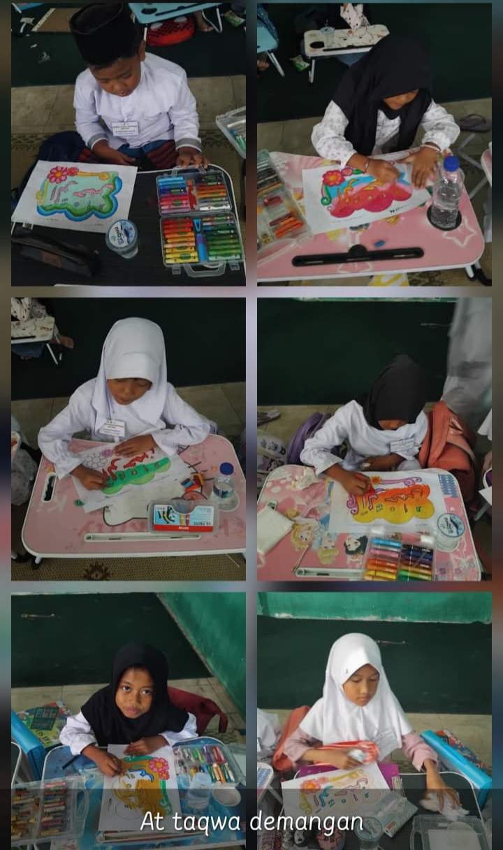 Lomba mewarnai oleh TPA Demangan