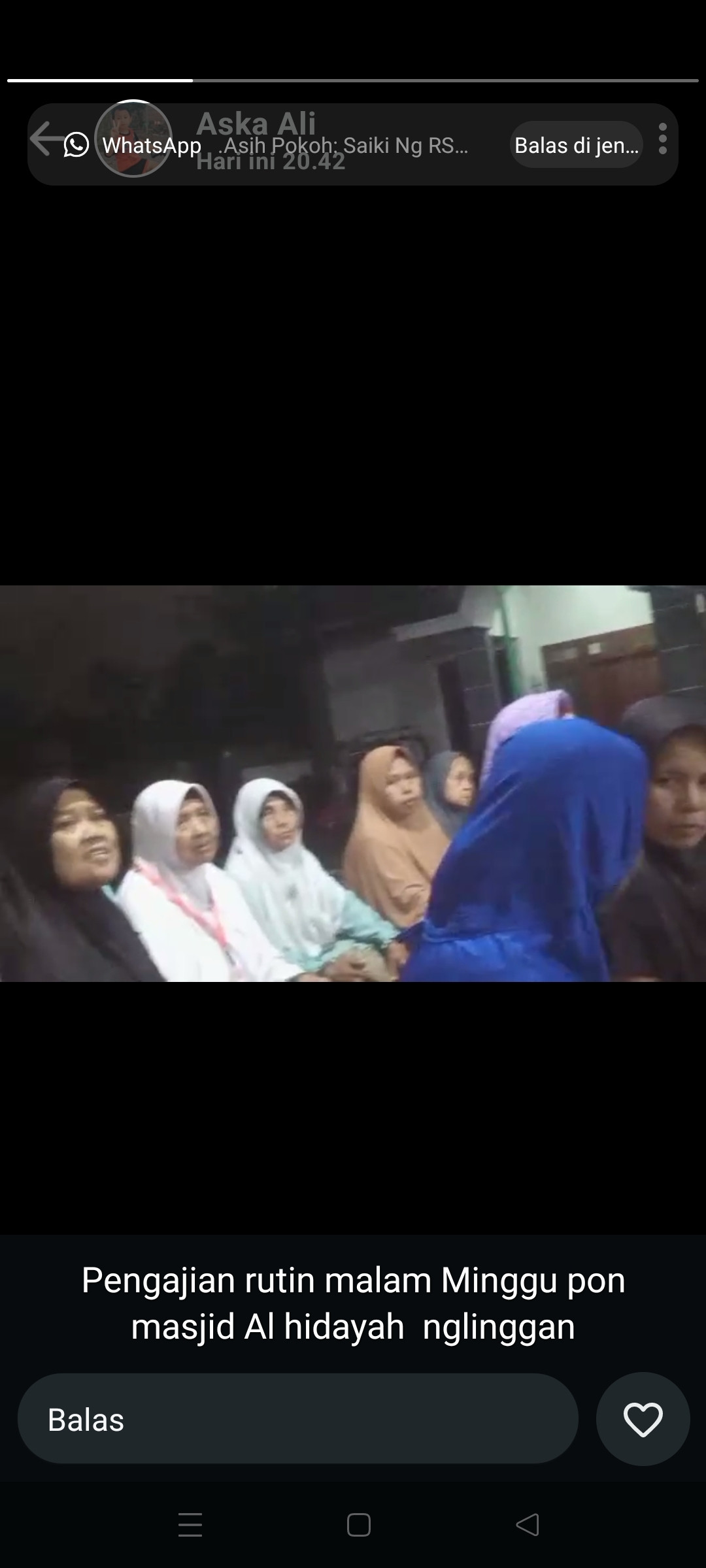 Pengajian rutin lapangan RW 53 nglinggan padukuhan krandon