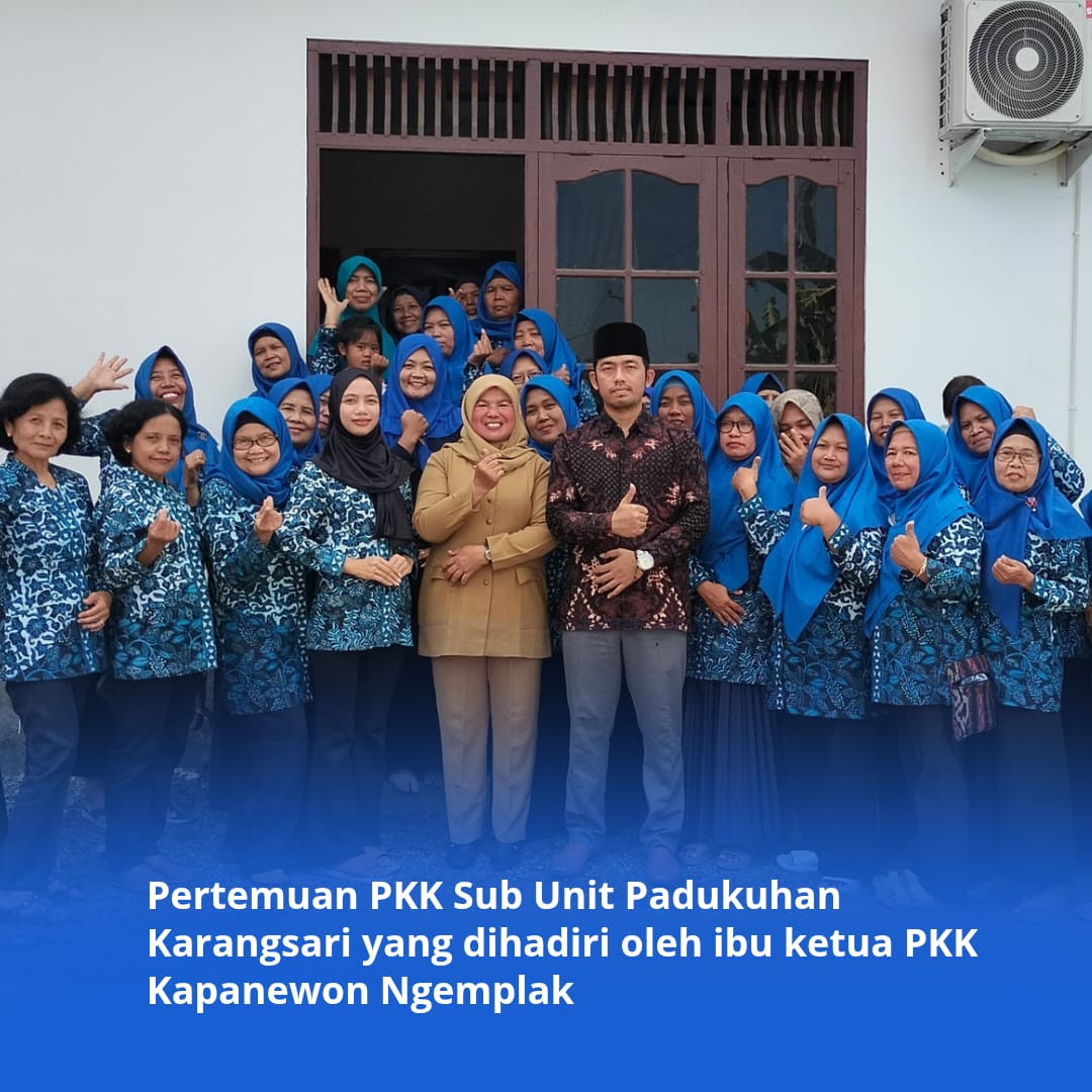 Rapat rutin Sub Unit PKK Padukuhan Karangsari bersama ibu panewu