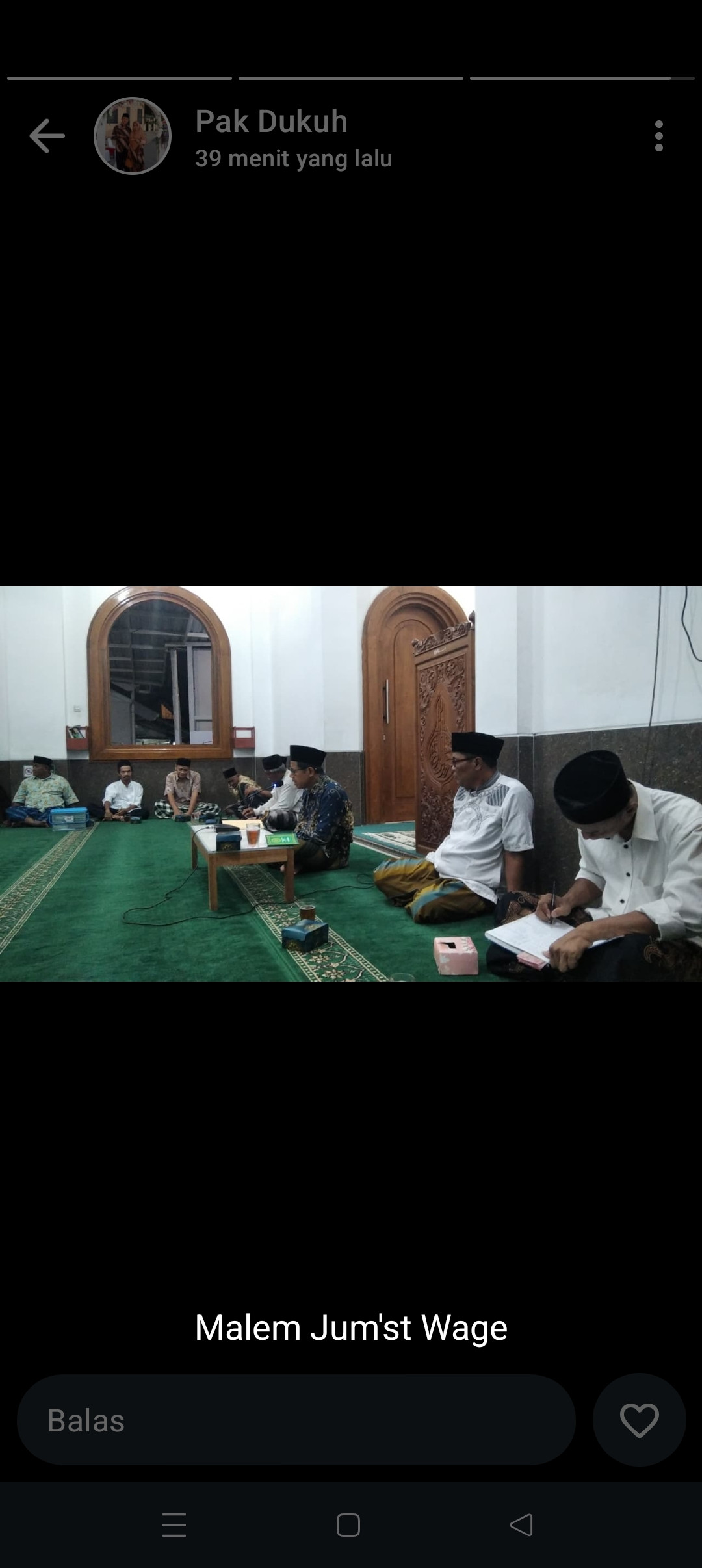 Kegiatan pengajian bapak dan ibu di masjid Al Muttaqien Jetis wedomartani