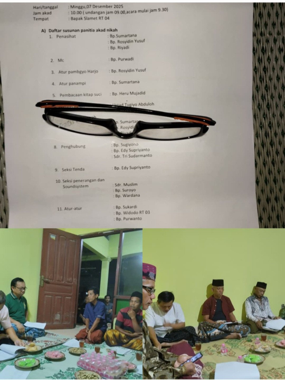 Rapat Persiapan Hajatan Pernikahan Warga RT 04/RW 20 Padukuhan Pokoh