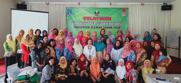 Mewakili kampung kb ngabean kulon mengikuti pelatihan bina keluarga sejahtera (BKS) kabupaten sleman