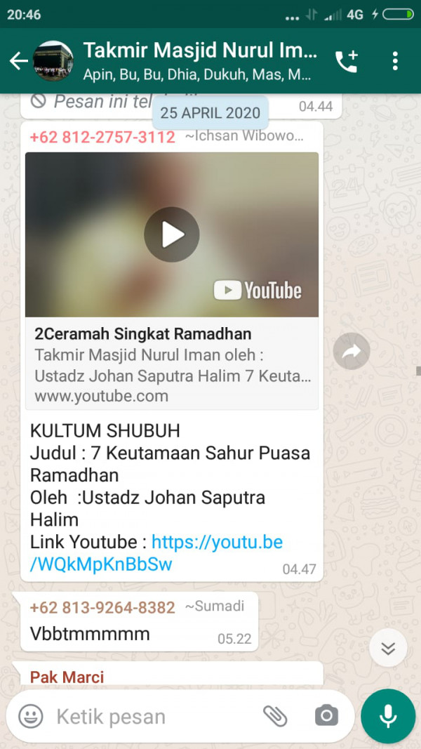 Seri Kultum Ramadhan oleh Ustadz Johan Saputra Halim