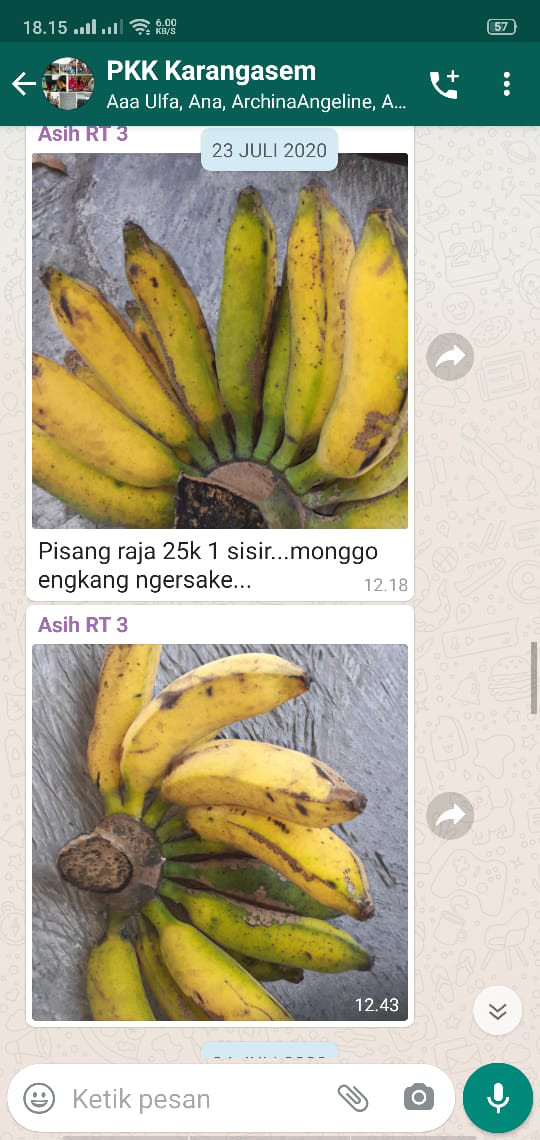 penjualan pisang raja