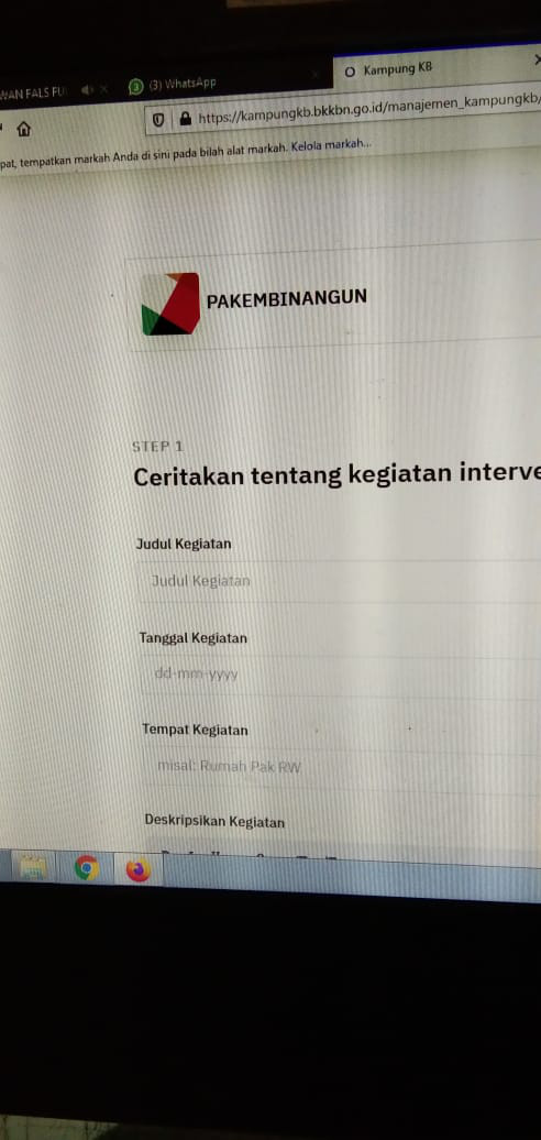 MENGINPUT KEGIATAN KKB ONLINE